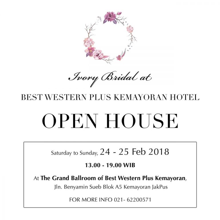 Open House Ivory Bridal Collection Best Western Kemayoran Jakarta Promotion Cashback